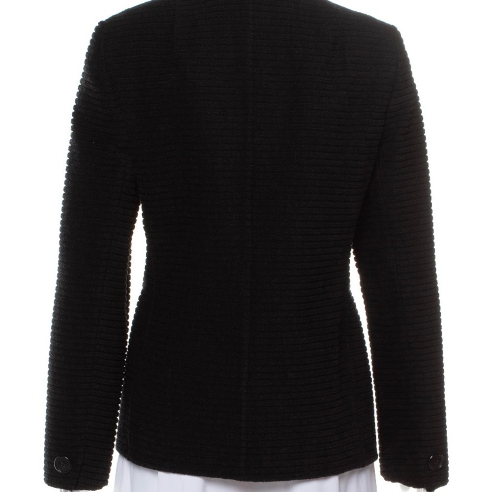 Akris Punto Stand Collar Ribbed Jacket Gray Size 8 - Picture 3 of 15